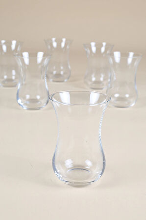 Pure İthal İnce Cam 6'lı Çay Bardağı Seti 120 cc