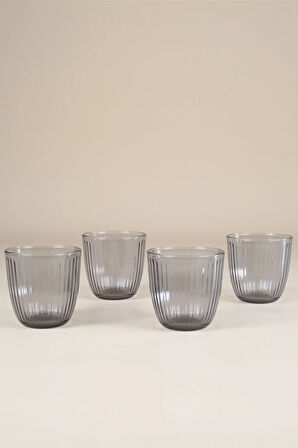 Splendid 4'lü Su Bardağı Seti Füme 290 cc