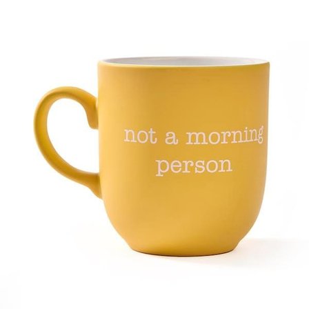 Rakle Not A Morning Person Kupa - Sarı - 400 ml