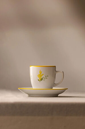 Mimoza Seramik 2'li Kahve Fincan Takımı 110 cc