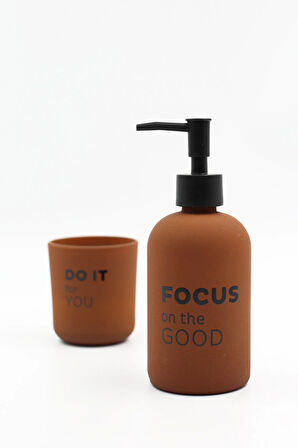 Serenity Sıvı Sabunluk ve Diş Fırçalık Seti Kiremit