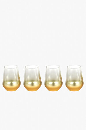 Glow 4'lü Su Bardağı Seti Altın 425 cc