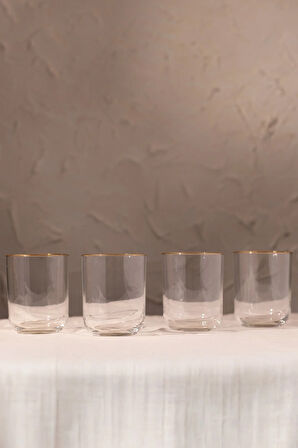 Bliss Gold 4'lü Su Bardağı Seti 350 cc