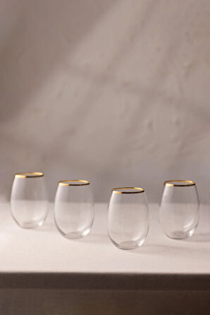 Astoria Gold 4'lü Su Bardağı Seti 350 cc