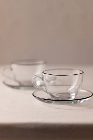 Pure Black 2'li Çay Fincanı Seti 240 cc