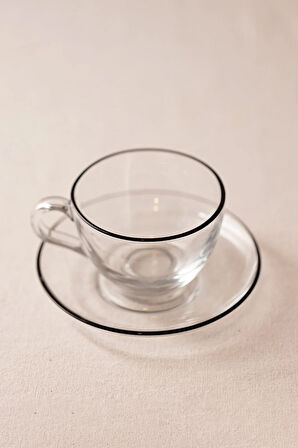 Pure Black 2'li Çay Fincanı Seti 240 cc