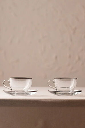 Pure Black 2'li Çay Fincanı Seti 240 cc