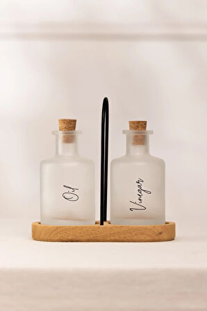 Vigo Bambu Stantlı 2'li Yağlık-Sirkelik Seti 200 cc