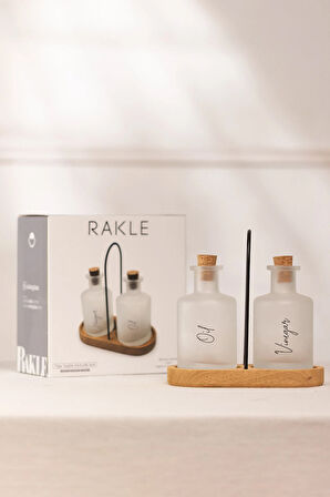 Vigo Bambu Stantlı 2'li Yağlık-Sirkelik Seti 200 cc