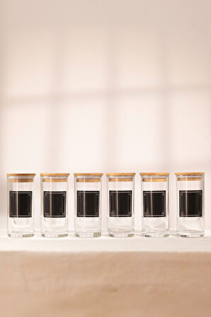 Joy 6'lı Baharatlık Seti - Siyah / Kahverengi