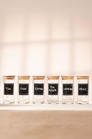 Joy 6'lı Baharatlık Seti - Siyah / Kahverengi