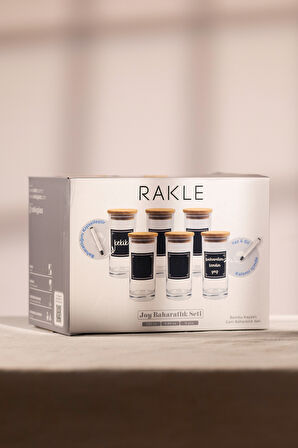 Joy 6'lı Baharatlık Seti - Siyah / Kahverengi