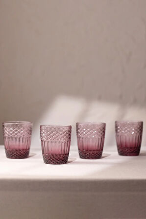 Vega 4'lü Su Bardağı Seti Bordo 300 cc