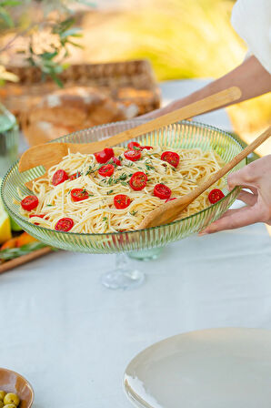 Splendid Cam 2'li Salata Kasesi Seti Yeşil 25 cm - 30 cm