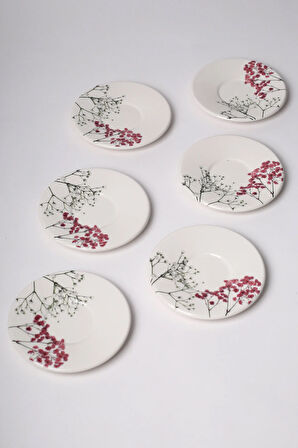 Cara Seramik 6'lı Çay Tabağı Seti 13 cm