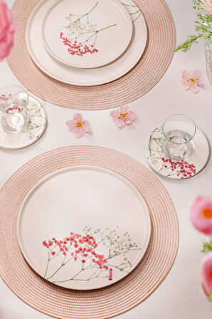 Cara Seramik 6'lı Çay Tabağı Seti 13 cm