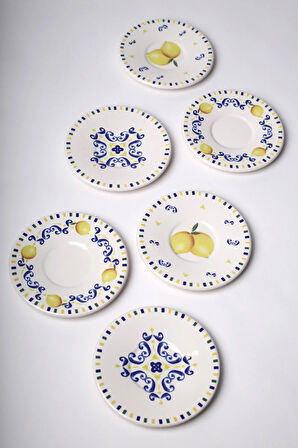 Sicilia Seramik 6'lı Çay Tabağı Seti 13 cm