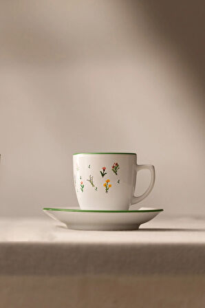 Botanical Seramik 2'li Kahve Fincan Takımı 110 cc