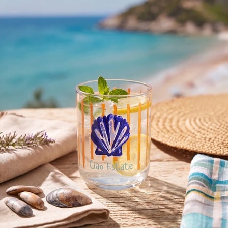 Rakle Amalfi 4'lü Su Bardağı Seti - Renkli - 350 ml