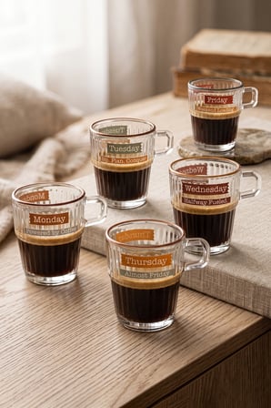 Espresso Week 5'li Stackable Kahve Fincanı Seti 120 cc 