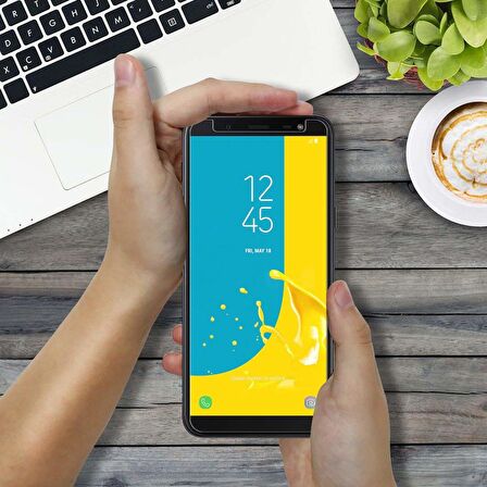 Microsonic Samsung Galaxy J6 Temperli Cam Ekran koruyucu Kırılmaz film