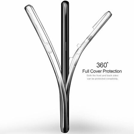 Microsonic Samsung Galaxy S9 Plus Kılıf 6 tarafı tam full koruma 360 Clear Soft Şeffaf
