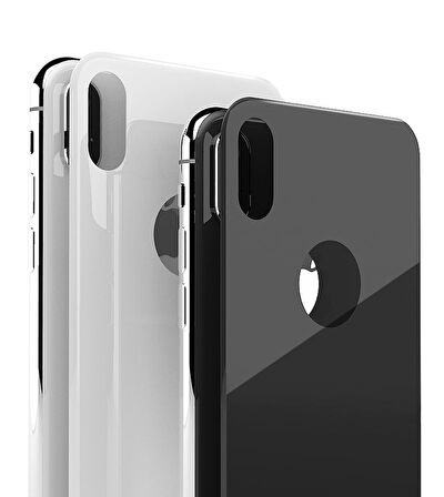 Microsonic Apple Uyumlu iPhone XS (5.8'') Tam Kaplayan Arka Temperli Cam Ekran koruyucu Kırılmaz Film Siyah