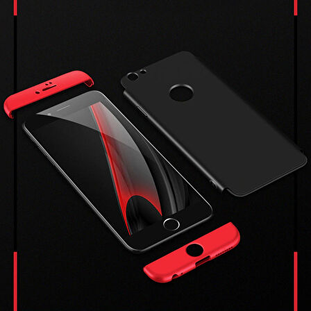 Microsonic Apple iPhone 8 Kılıf Double Dip 360 Protective Gold