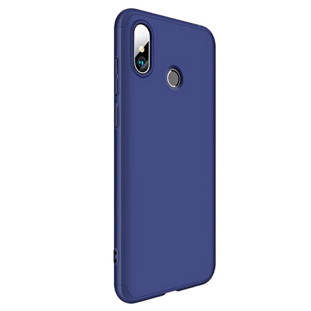 Microsonic Xiaomi Redmi Note 5 Kılıf Double Dip 360 Protective Lacivert