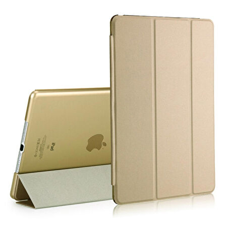 Microsonic Apple iPad 9.7 2018 (A1893-A1954) Smart Case ve arka Kılıf Gold