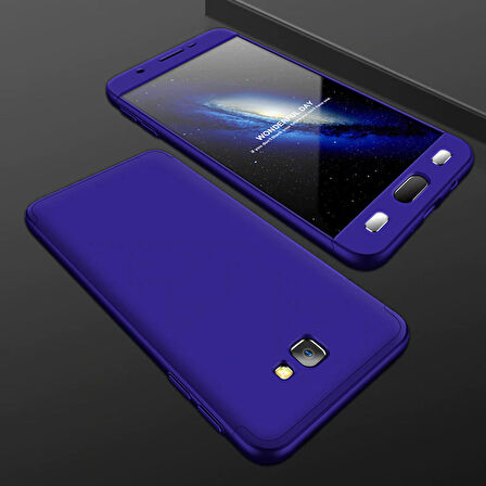 Microsonic Samsung Galaxy J7 Prime 2 Kılıf Double Dip 360 Protective Lacivert