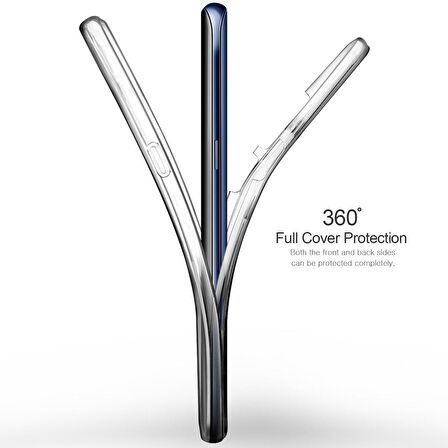 Microsonic Huawei Mate 20 Pro Kılıf 6 tarafı tam full koruma 360 Clear Soft Şeffaf