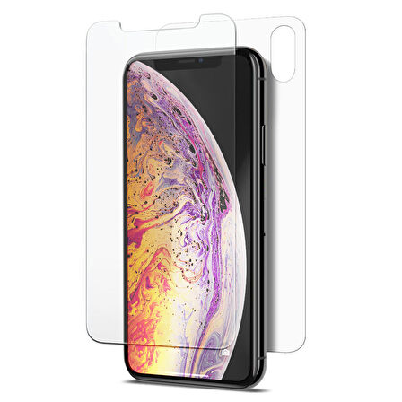 Microsonic Apple Uyumlu iPhone XS Max (6.5'') Ön + Arka Nano Cam Ekran koruyucu