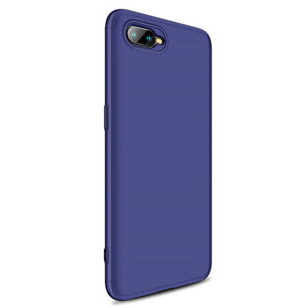 Microsonic Oppo RX17 Neo Kılıf Double Dip 360 Protective Lacivert