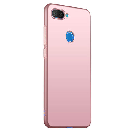 Microsonic Matte Silicone Xiaomi Mi 8 Lite Kılıf Rose Gold