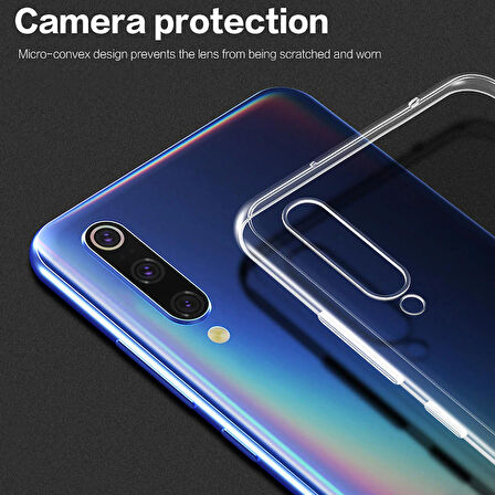 Microsonic Xiaomi Mi 9 Kılıf Transparent Soft Beyaz