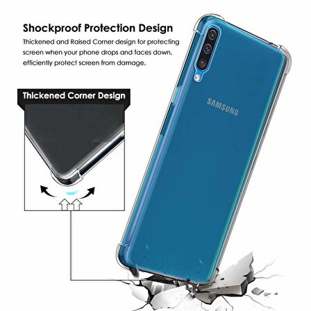 Microsonic Shock Absorbing Kılıf Samsung Galaxy A50 Şeffaf