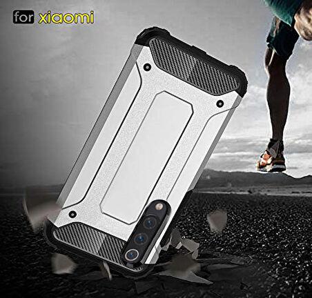 Microsonic Xiaomi Mi 9 Kılıf Rugged Armor Siyah