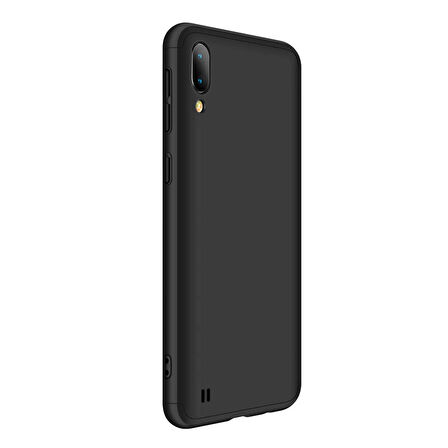 Microsonic Samsung Galaxy M10 Kılıf Double Dip 360 Protective Siyah