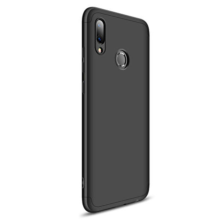 Microsonic Huawei P Smart 2019 Kılıf Double Dip 360 Protective Siyah