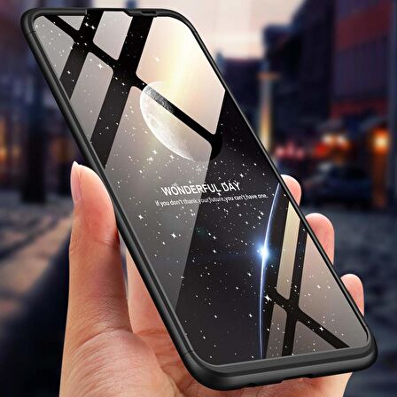 Microsonic Huawei P Smart 2019 Kılıf Double Dip 360 Protective Siyah