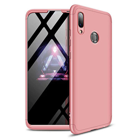 Microsonic Huawei P Smart 2019 Kılıf Double Dip 360 Protective Rose Gold