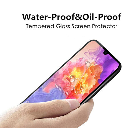 Microsonic Huawei P30 Lite Tam Kaplayan Temperli Cam Ekran koruyucu Siyah