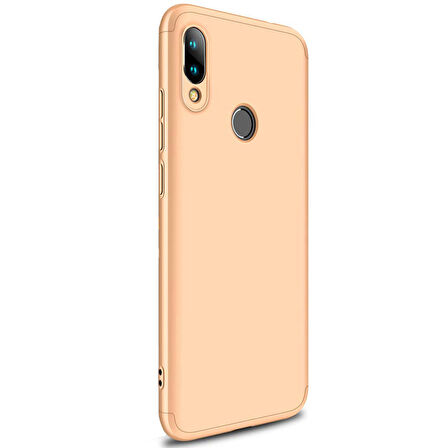 Microsonic Xiaomi Redmi Note 7 Pro Kılıf Double Dip 360 Protective Gold