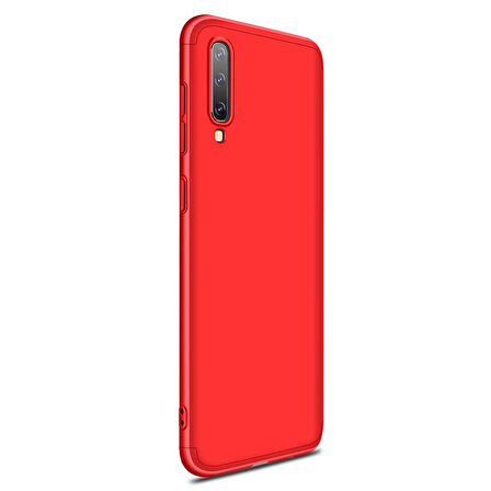 Microsonic Samsung Galaxy A50 Kılıf Double Dip 360 Protective Kırmızı
