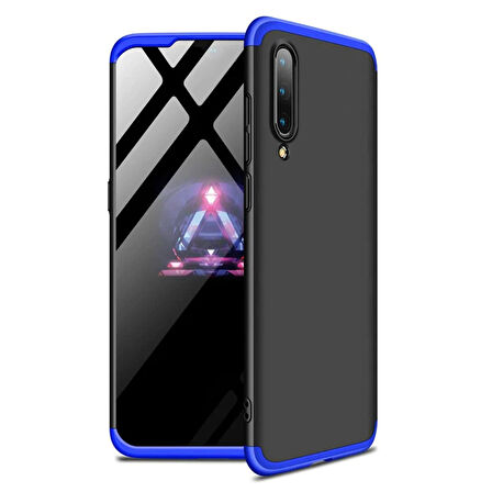 Microsonic Xiaomi Mi 9 SE Kılıf Double Dip 360 Protective Siyah Mavi