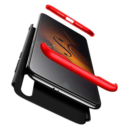 Microsonic Xiaomi Mi 9 SE Kılıf Double Dip 360 Protective Siyah Mavi