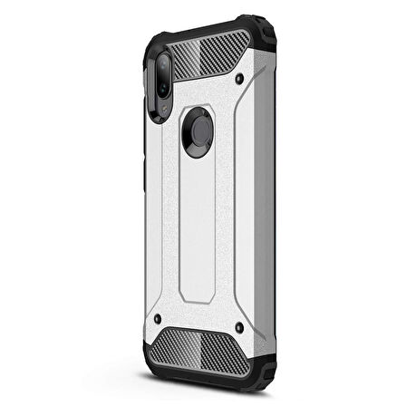 Microsonic Xiaomi Mi Play Kılıf Rugged Armor Gümüş