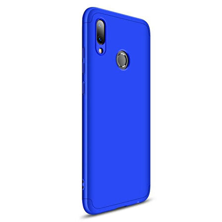 Microsonic Huawei Y7 Prime 2019 Kılıf Double Dip 360 Protective Mavi