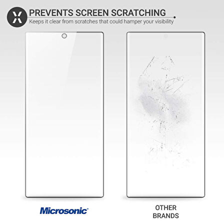 Microsonic Samsung Galaxy Note 10 Tam Kaplayan Temperli Cam Ekran Koruyucu Siyah